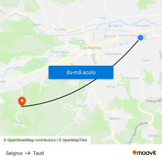 Harta de Selgros către Tauti