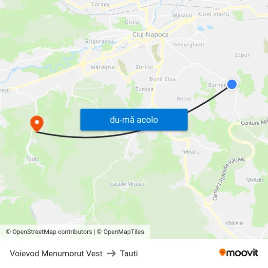 Harta de Voievod Menumorut Vest către Tauti