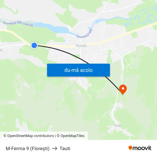 Harta de M-Ferma 9 (Florești) către Tauti
