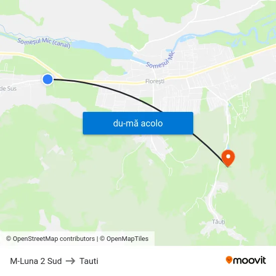 Harta de M-Luna 2 Sud către Tauti