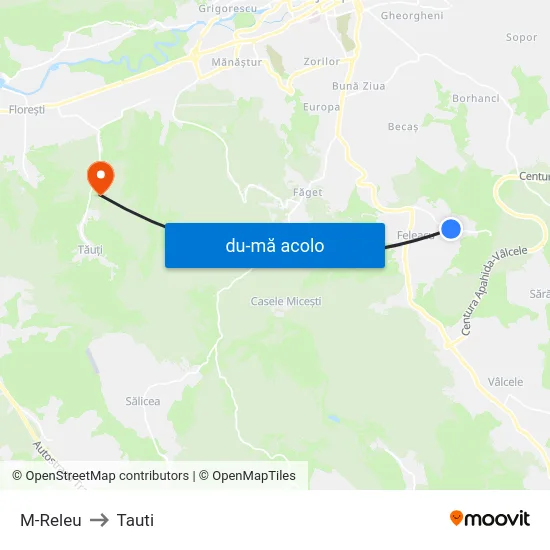 Harta de M-Releu către Tauti