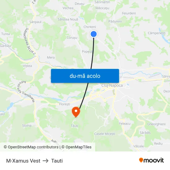 Harta de M-Xamus Vest către Tauti