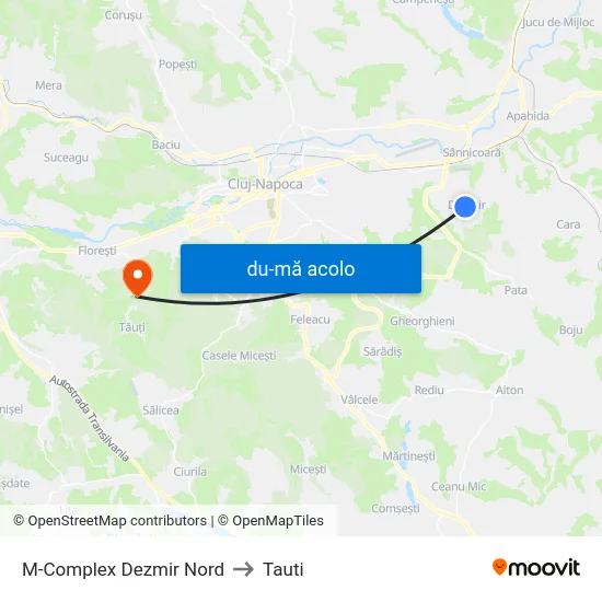 Harta de M-Complex Dezmir Nord către Tauti