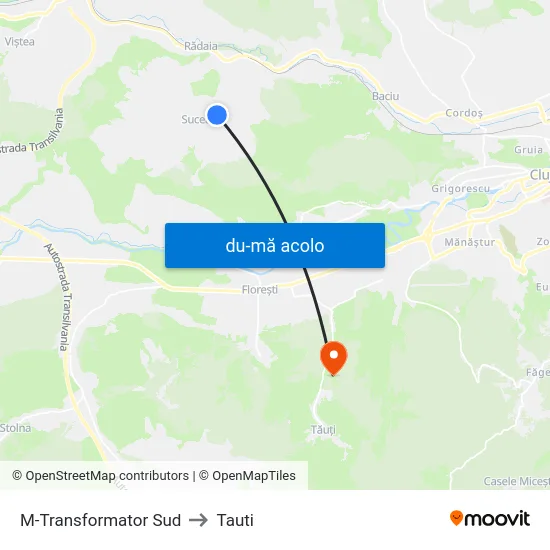 Harta de M-Transformator Sud către Tauti