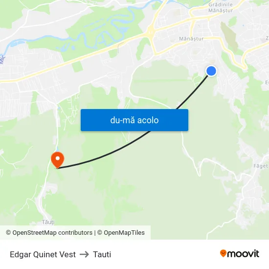 Harta de Edgar Quinet Vest către Tauti