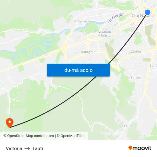 Harta de Victoria către Tauti