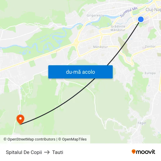 Harta de Spitalul De Copii către Tauti