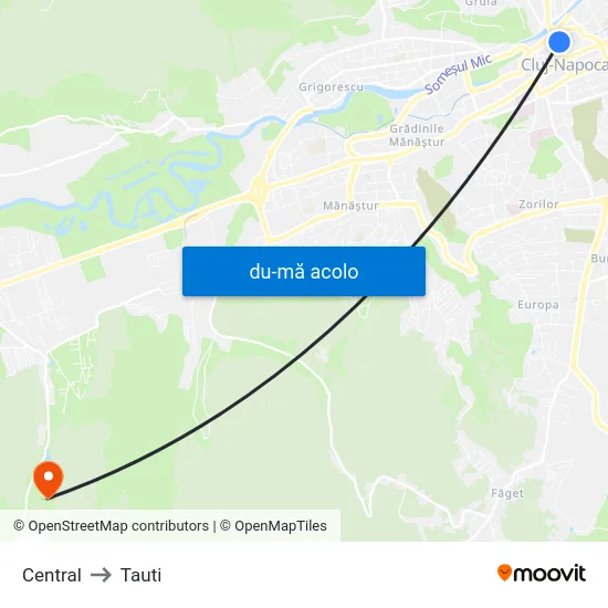 Harta de Central către Tauti