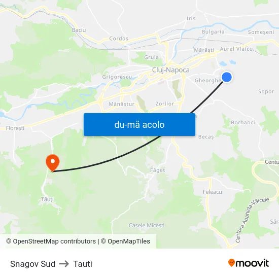 Harta de Snagov Sud către Tauti