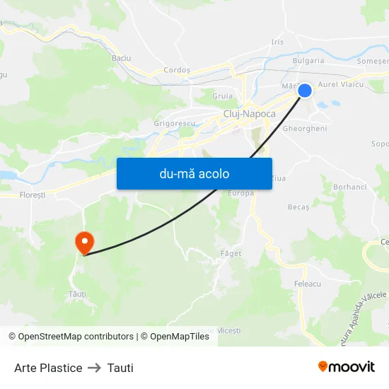 Harta de Arte Plastice către Tauti