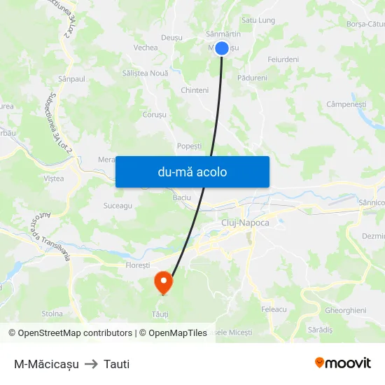 Harta de M-Măcicaşu către Tauti