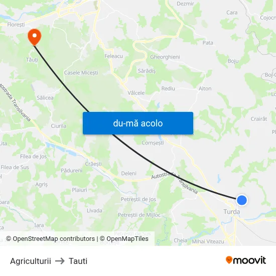 Harta de Agriculturii către Tauti