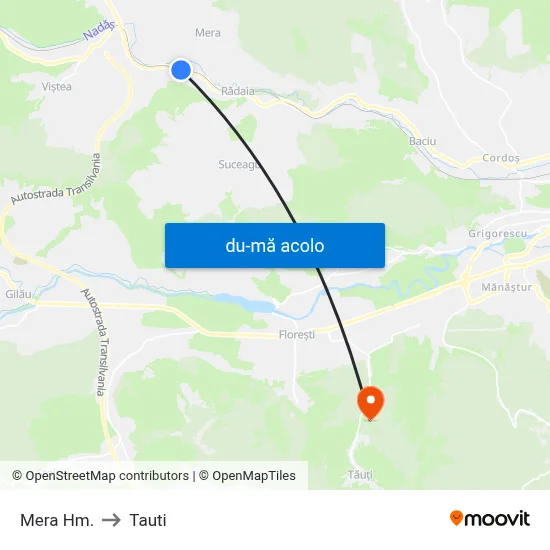 Harta de Mera Hm. către Tauti