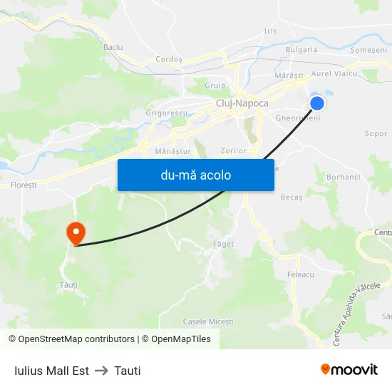 Harta de Iulius Mall Est către Tauti