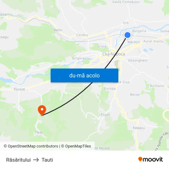 Harta de Răsăritului către Tauti