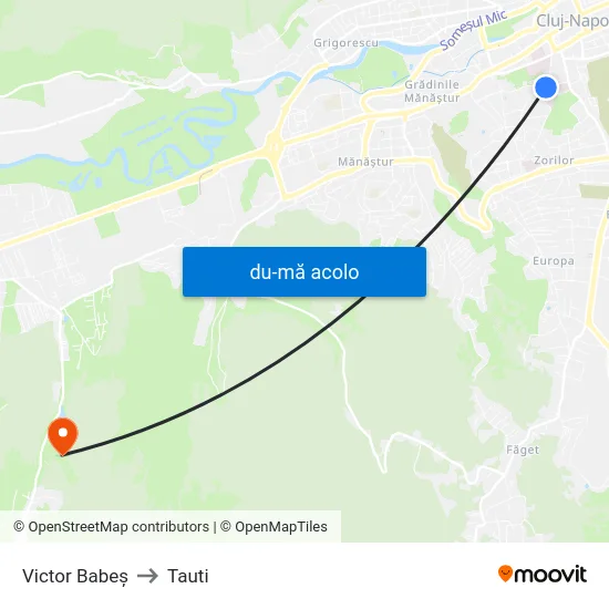 Harta de Victor Babeș către Tauti