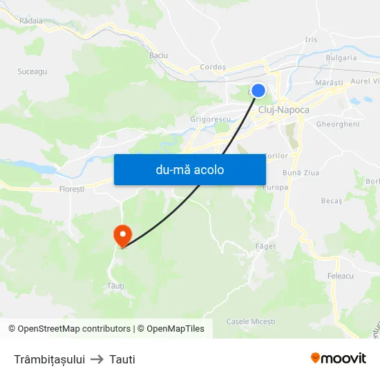 Harta de Trâmbițașului către Tauti