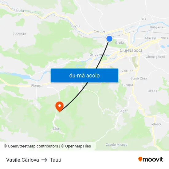 Harta de Vasile Cârlova către Tauti