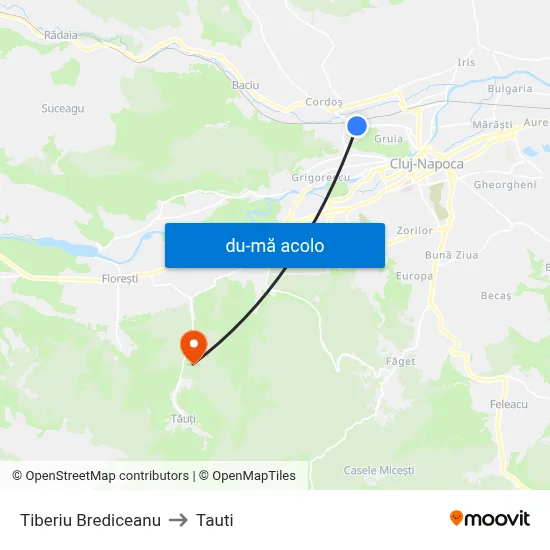 Harta de Tiberiu Brediceanu către Tauti