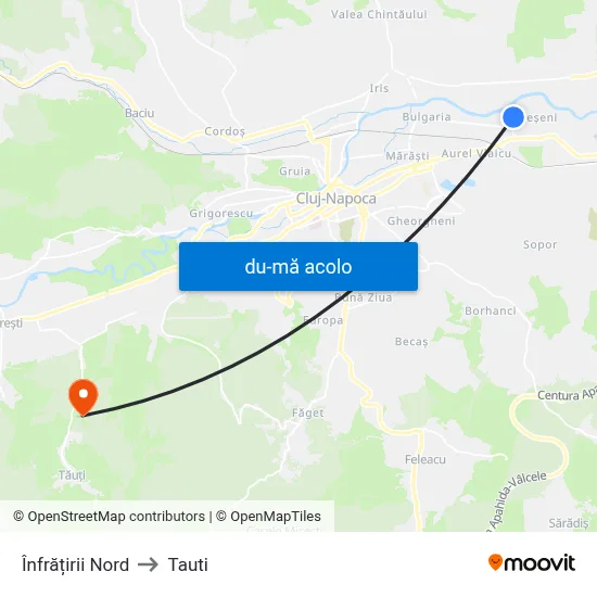 Harta de Înfrățirii Nord către Tauti