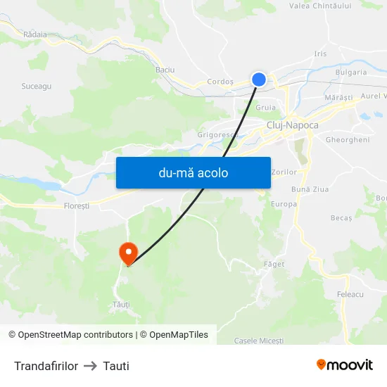Harta de Trandafirilor către Tauti