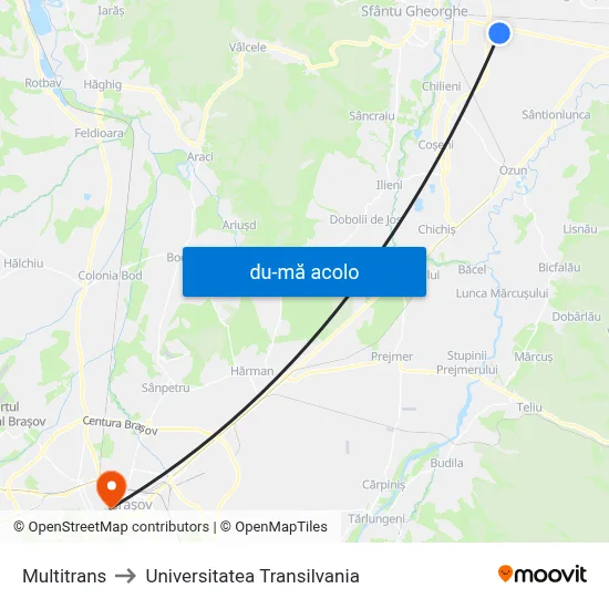 Harta de Multitrans către Universitatea Transilvania