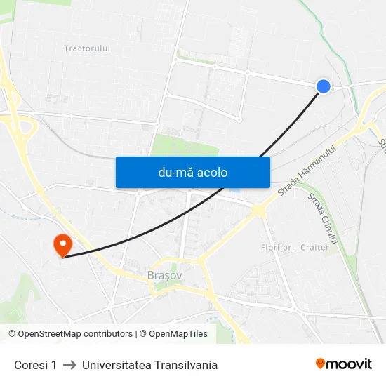 Harta de Coresi 1 către Universitatea Transilvania