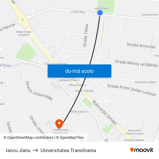 Harta de Iancu Jianu către Universitatea Transilvania