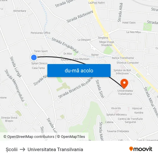 Harta de Școlii către Universitatea Transilvania