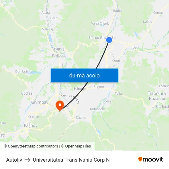 Harta de Autoliv către Universitatea Transilvania Corp N