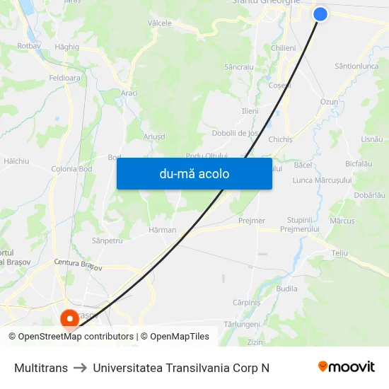 Harta de Multitrans către Universitatea Transilvania Corp N