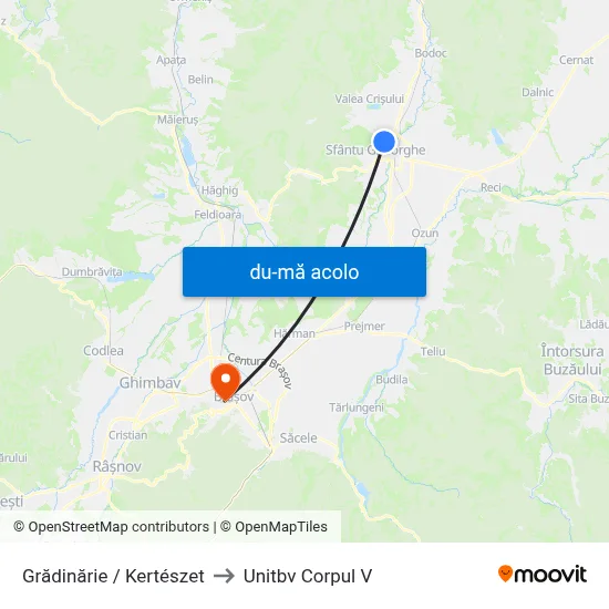 Harta de Grădinărie / Kertészet către Unitbv Corpul V