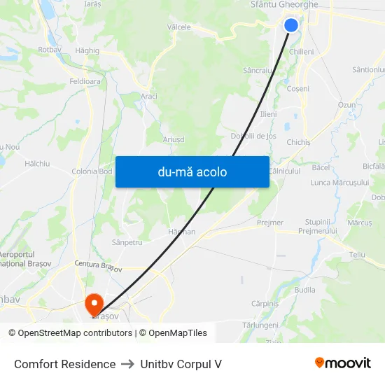 Harta de Comfort  Residence către Unitbv Corpul V