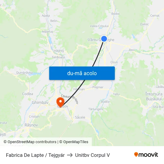 Harta de Fabrica  De Lapte / Tejgyár către Unitbv Corpul V