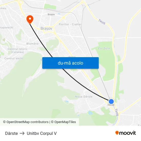Harta de Dârste Hm. către Unitbv Corpul V