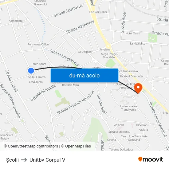 Harta de Școlii către Unitbv Corpul V