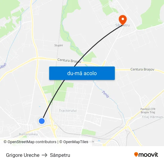 Harta de Grigore Ureche către Sânpetru