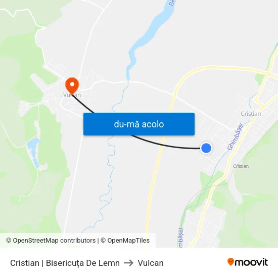 Harta de Cristian | Bisericuța De Lemn către Vulcan