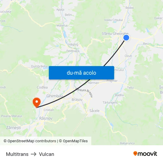 Harta de Multitrans către Vulcan