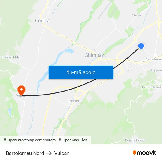 Harta de Bartolomeu Nord către Vulcan