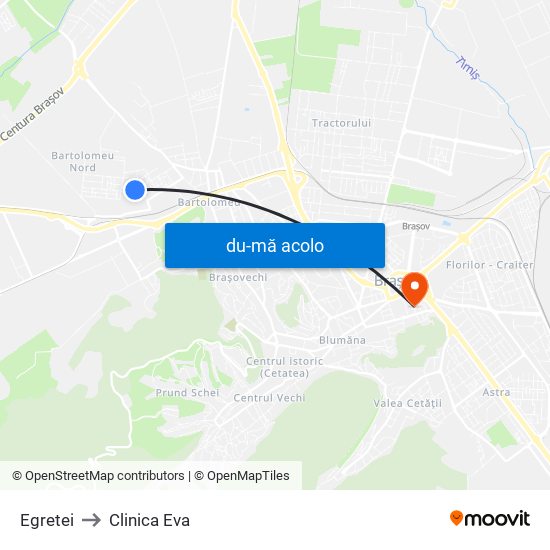 Harta de Egretei către Clinica Eva