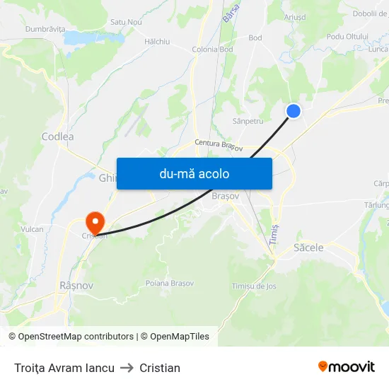 Harta de Troiţa Avram Iancu către Cristian