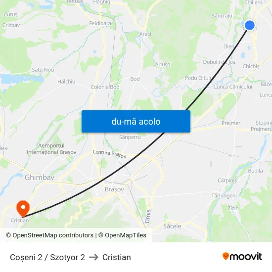 Harta de Coșeni 2 / Szotyor 2 către Cristian