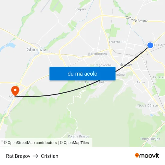 Harta de Rat Brașov către Cristian