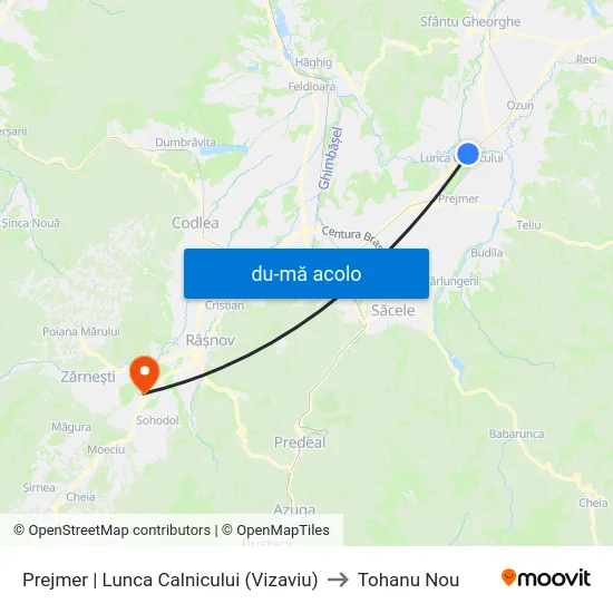 Harta de Prejmer | Lunca Calnicului (Vizaviu) către Tohanu Nou