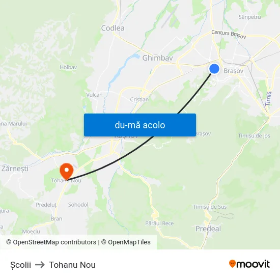 Harta de Școlii către Tohanu Nou