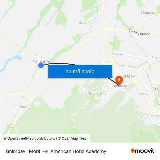 Harta de Ghimbav | Morii către American Hotel Academy
