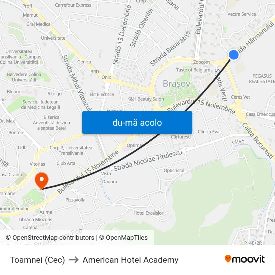 Harta de Toamnei (Cec) către American Hotel Academy