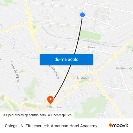 Harta de Colegiul N. Titulescu către American Hotel Academy