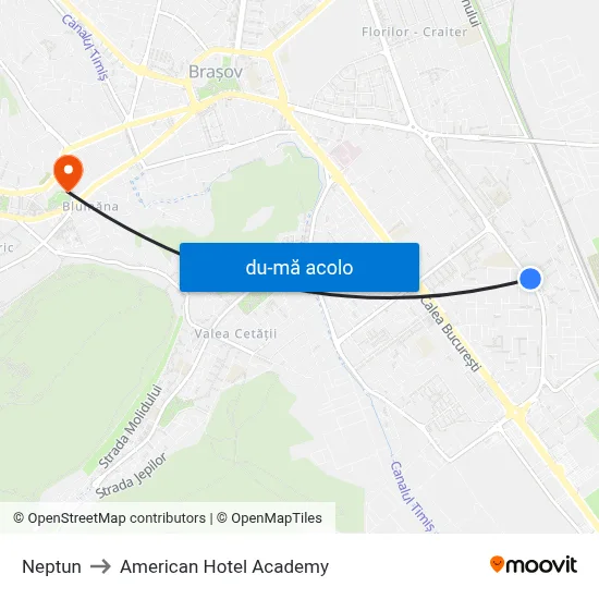 Harta de Neptun către American Hotel Academy